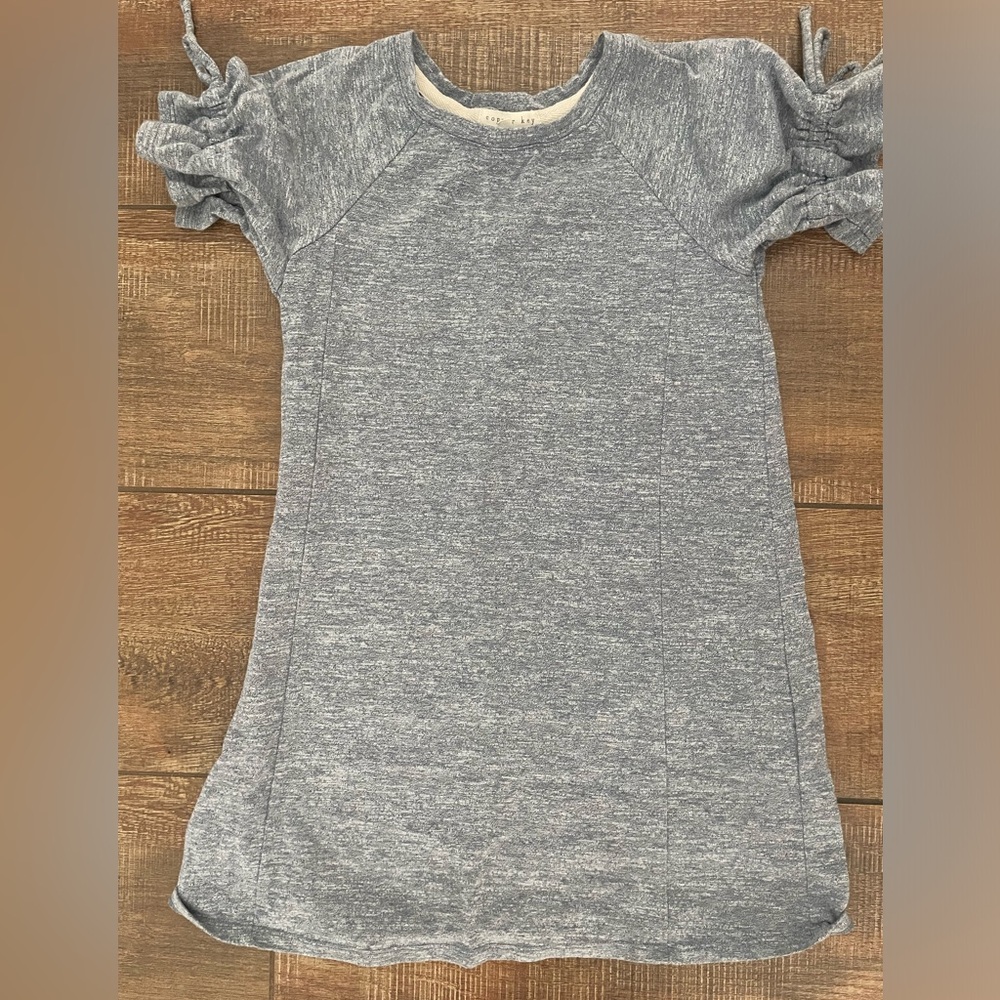 Girls Copper key shirt dress. Sz s blue/grey
